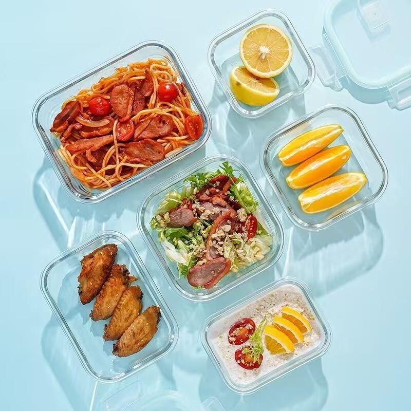 ZISIZ Heat-Resistant Glass Food Storage Container Set