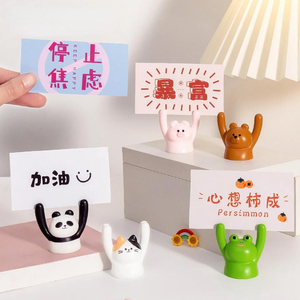 1 stücke Schwein Tier Foto Memo Karte Clip Halter Schreibtisch Name Karte Hochzeit Gefälligkeiten Tisch Karte Clip Hinweis Ständer Halter Kuchen dekorieren