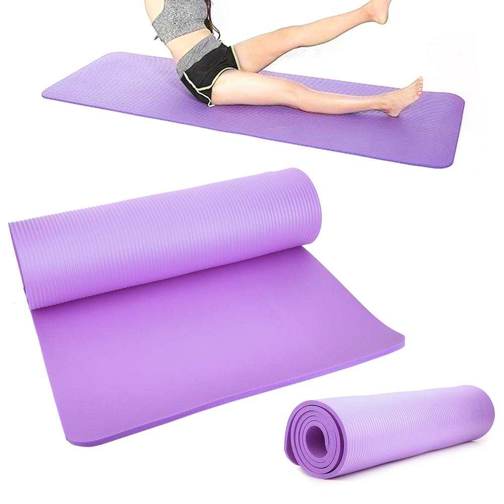 Lengthen NBR Pad Widened Non-Slip Mat Multifunction Fitness Exercise Cushion 183 X 61 X 1cm(Purple )