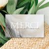 30pcs French MERCI Card Thank You for Your Support Thanks Greeting Card Appreciation Cardstock for Sellers Gift