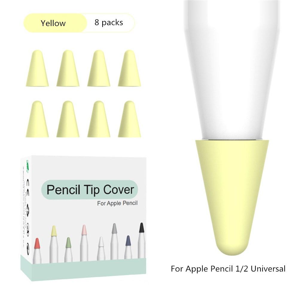 8pcs Silicone Nib Cover for Apple Pencil 1 2 Tip Cover Case Sleeve for iPad Pencil 1st 2nd Gen Stylus Pen Nib Protection Cases