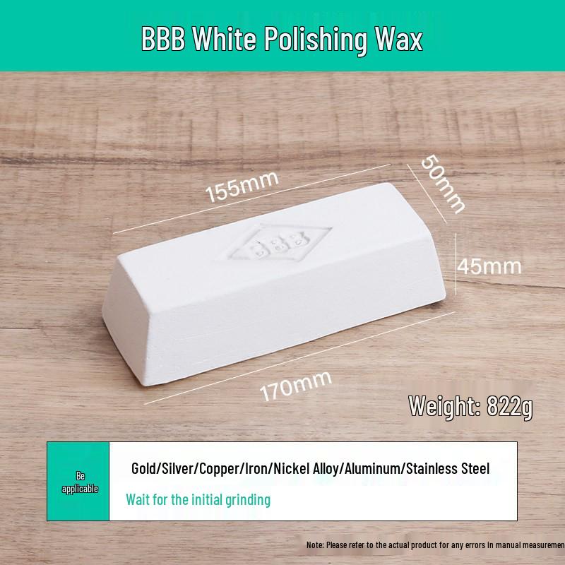 

Stainless Steel & Metal Polishing Wax: Gold, Silver, Copper, Jade - Big Green, White, Blue Waxes for Grinding & Brightening.