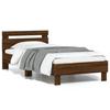 VidaXL Bed Frame with Headboard Brown Oak 75x190 Cm 838574