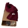 Angola Red Knitted Scarf - Winter Protection, Korean Style, Christmas Shawl for Men & Women