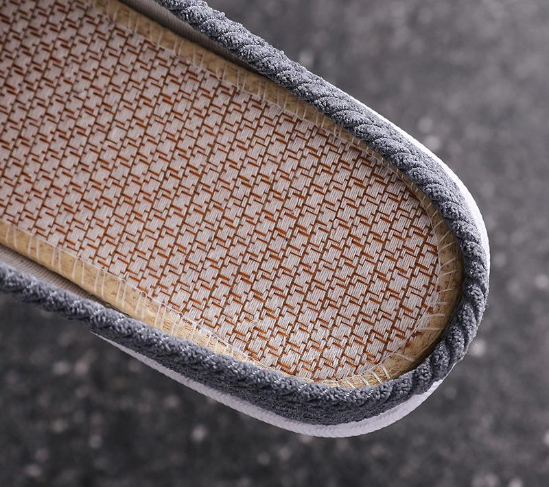 Zapatillas sin talón redondas antideslizantes para hombre estilo Old Beijing - Slip-ons de tela transpirable