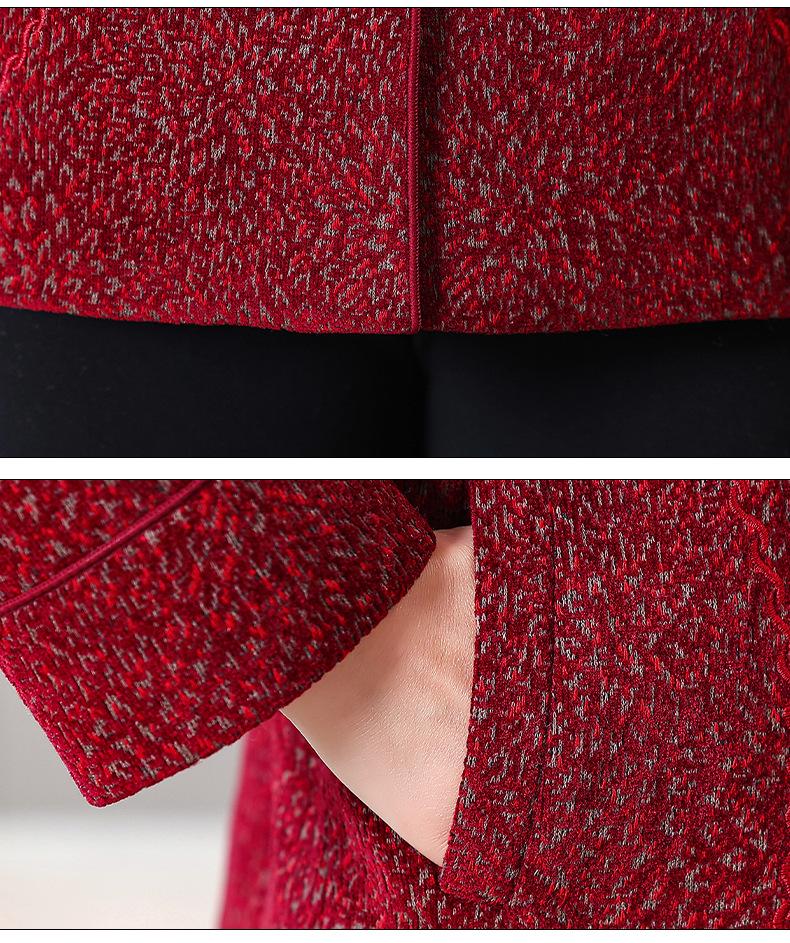 2026 Fashionable Spring/Autumn Short Jacket for Middle-Aged and Elderly Women, Stylish Lapel, Warm Grandma Jacket