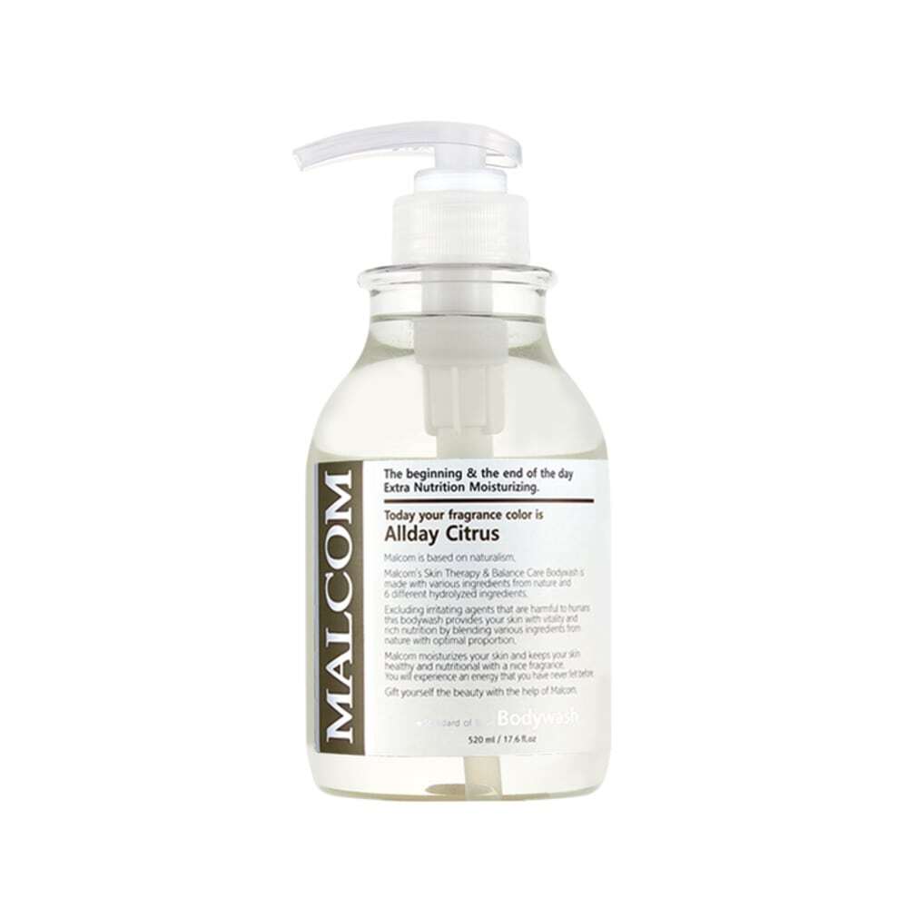 MALCOM Mildly Acidic Allergy-Free Body Wash 520ml (5 Scents)