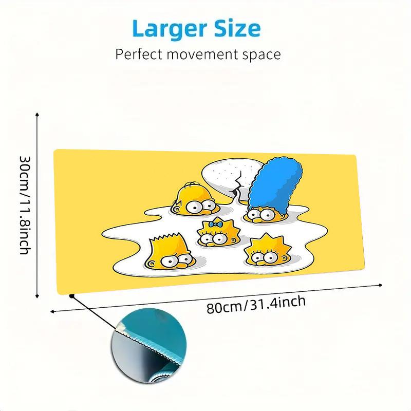 The Simpsons Print Cushion Non-slip Laptop Tablet Big Mousepad XXL Mat Mini PC Playmat With Lock Edge