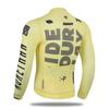 Morethan Cycling Jersey for Men and Women UV (L/Yellow/Long Sleeve) - Protection, Pockets, Antibacterial, Lightweight, Unisex, LVP-017