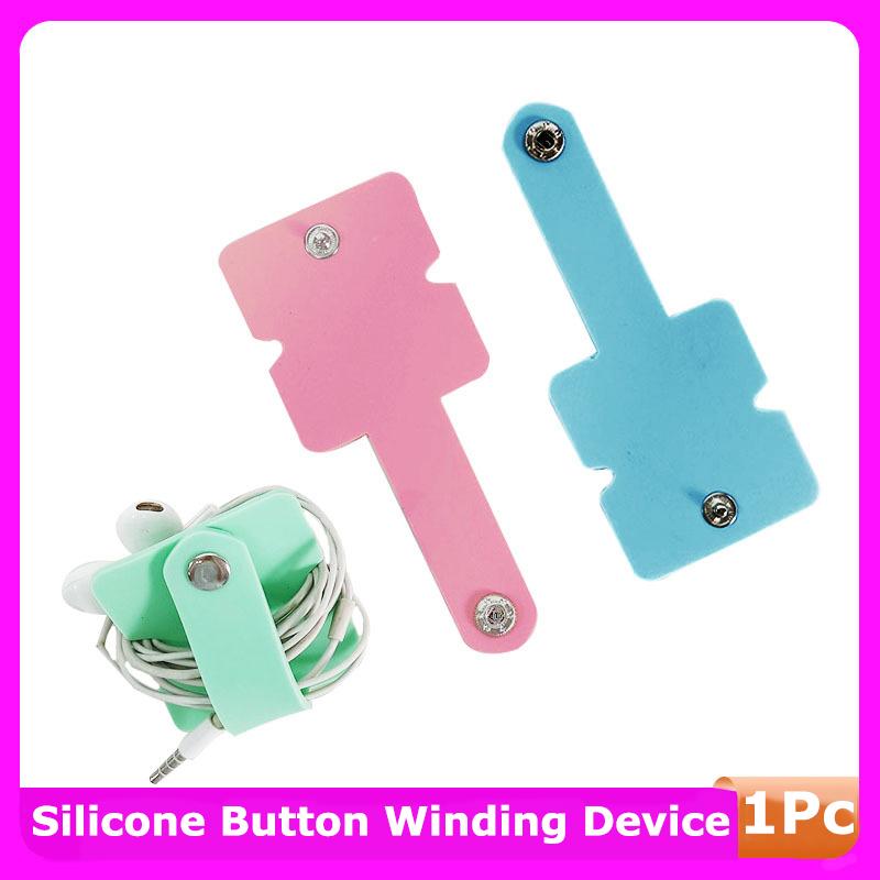 1PC Storage Lightweight Winding Device Business Trips Button Occupying Minimal Space Silicone Electronic Accessories