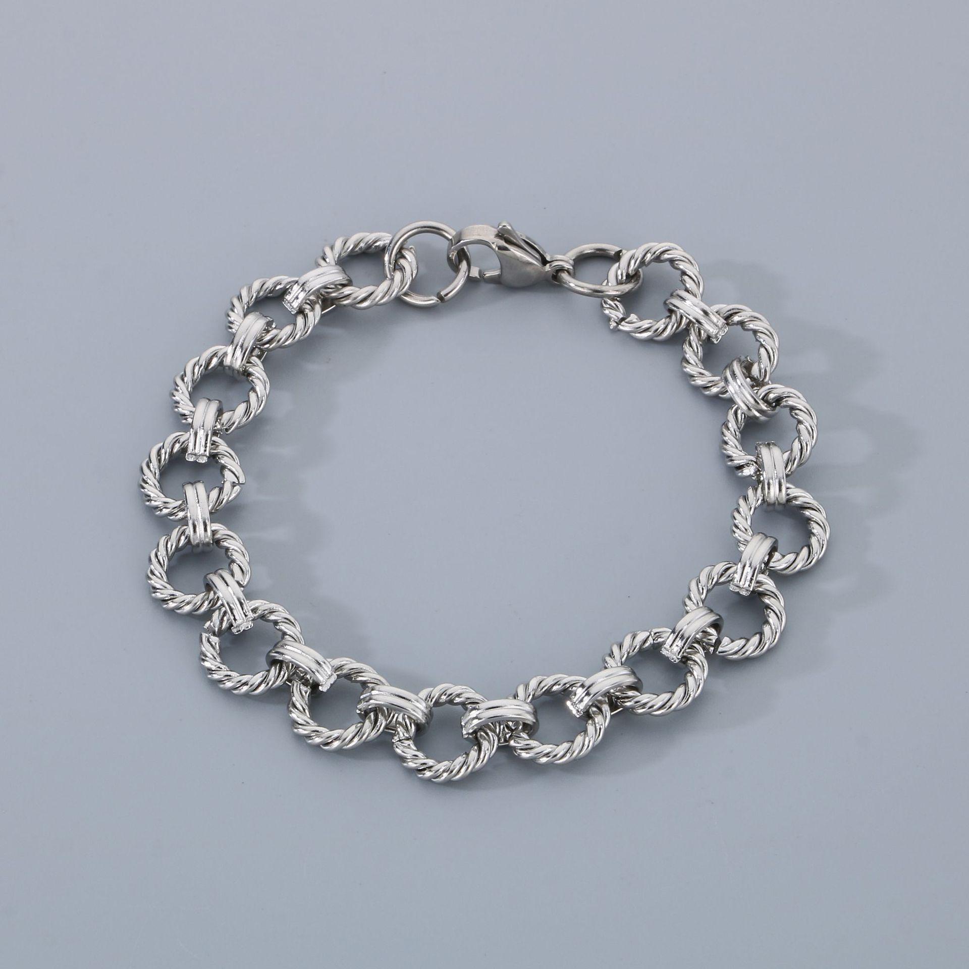 

Браслет из титановой стали с золотым покрытием для женщин - Стильный DIY подарок для девушки