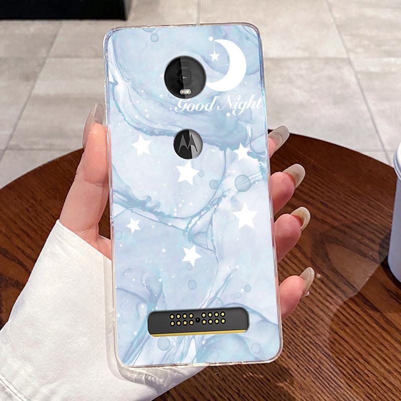 Hülle Für Motorola Moto Z4 Play Hülle Ästhetisch Mode Niedliche Katze Astronaut Weiches Silikon Schutzhülle Transparente Handyhülle