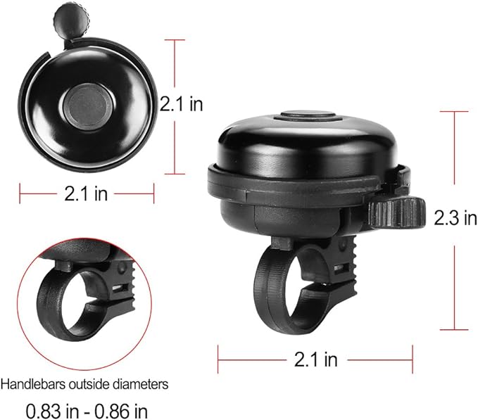 Rts Mountain Bike Aluminum Alloy Bicycle Bell-Loud Eco-Friendly USB Charging for 21-22mm Handlebar