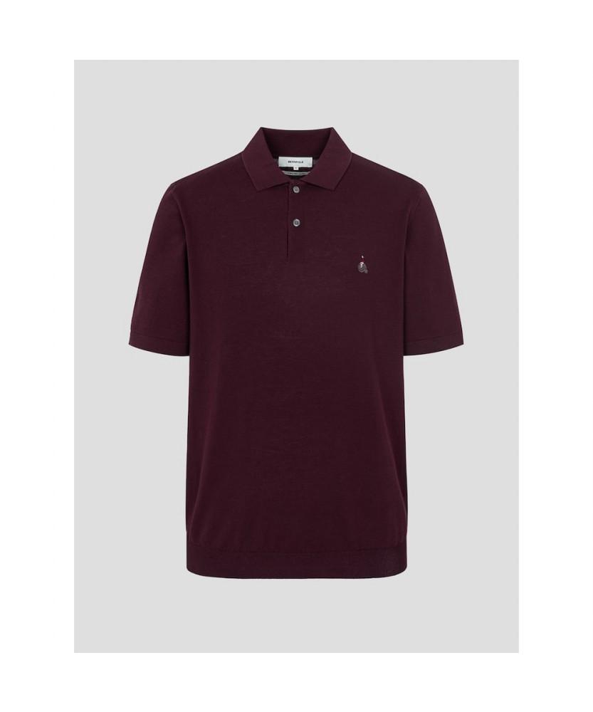 Binpolmen [Essential] Italian Cotton Collared Neck Knit Wine