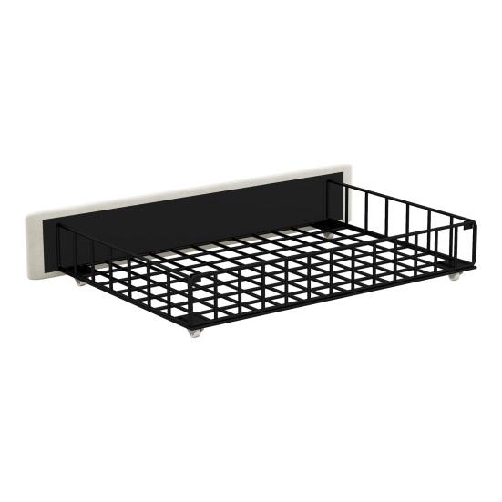 140 X 200cm Large Storage Capacity Upholstered Bed with LED Light Strip USB 4 Drawers Headboard Ergonomic Design Velvet Cover Teen Bed Home