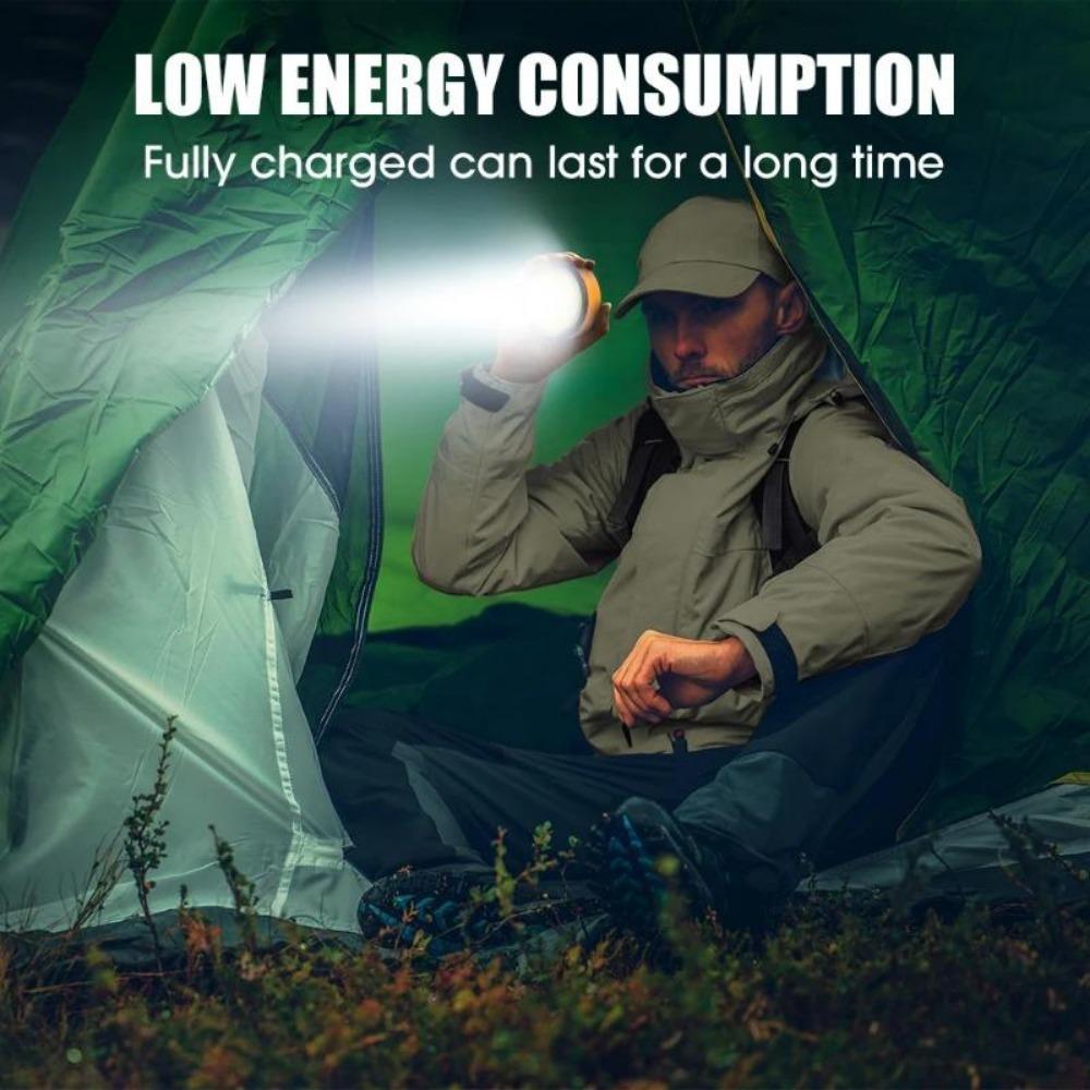 3000lm Mini High Power LED Camping Flashlight USB Rechargeable with Magnet Base Power Bank for Outdoor Tent Portable Emergency Lantern
