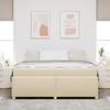 Bed Frame with Mattress Cream 180 x 200 cm Fabric