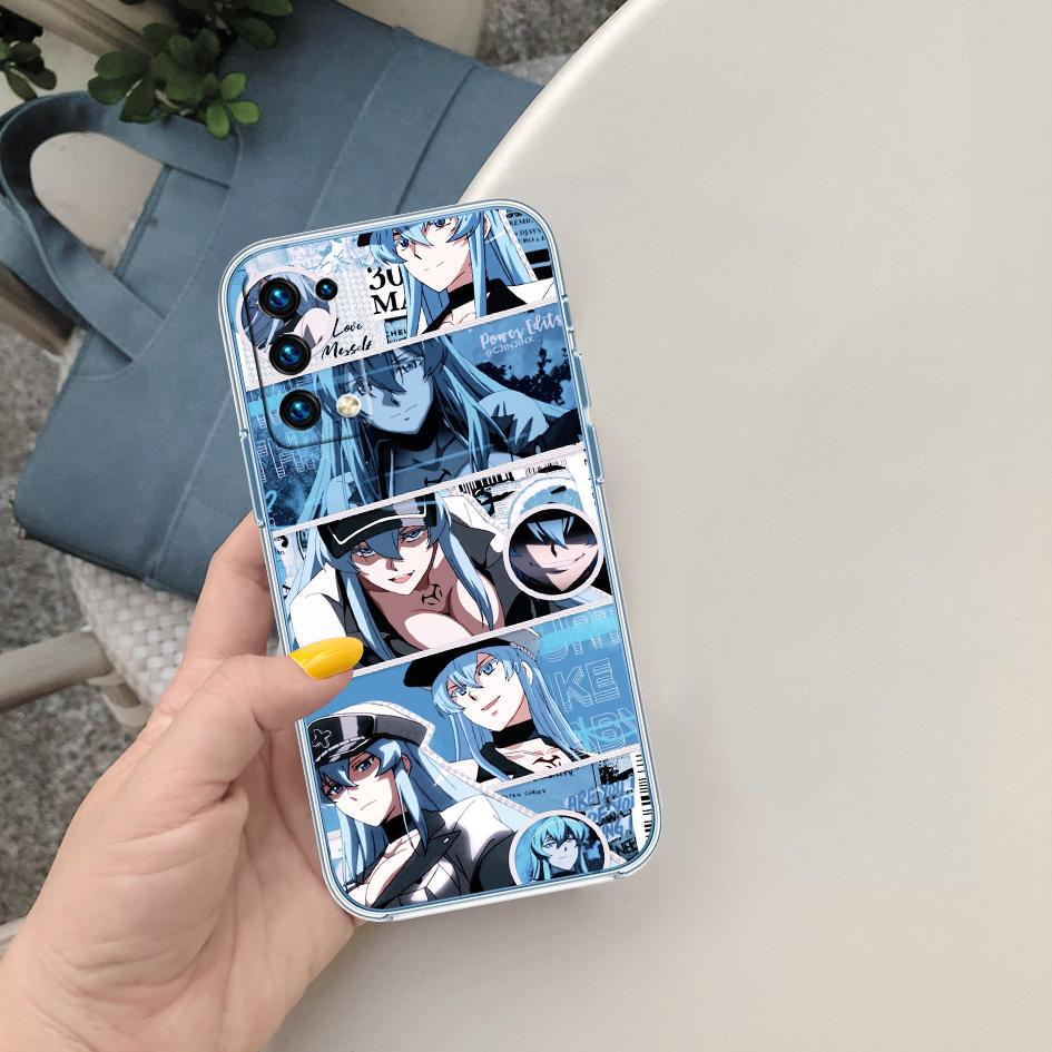 LO8 Anime Esdeath Soft Shell Transparent Phone Case for Samsung Galaxy A04 A04S A14 A23 A34 A54 M23 M33 M52 M53