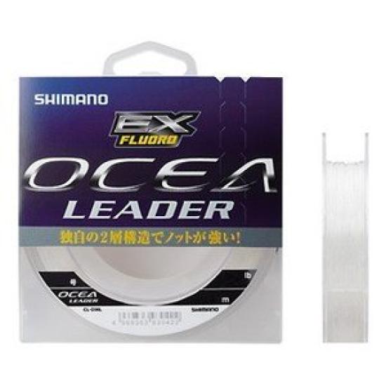 Shimano Ocea EX Fluorocarbon Shock Fishing Line Leader, 30m, #6 (25lb), Clear, (CL-O26L)
