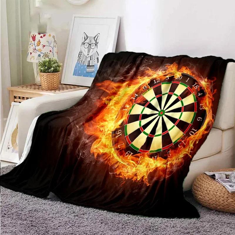 Darts Pattern Flannel Throw Blanket Blank Soft Warm Series and Ice Fire Darts Fashion Flannel Warm Sofa Bed Camping Kids Gifts