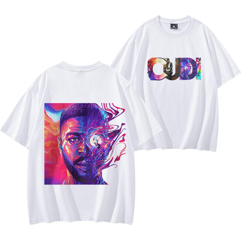 Cudi Man on The Moon Shirt Amerikanischer Rapper Shirt Herren Damen Kurzarm Streetwear Hip Hop Oberteile Y2K Kleidung Fan Geschenke