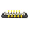 10 Position Screw Terminal Ground Distribution Block, Busbar Kit with Adhesive Ht Shrink   Terminals for Harsh Environments, Automotive,