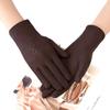 Ladies' Spring/Summer Embroidered Sunscreen Gloves - High Elasticity Riding & Driving Gloves