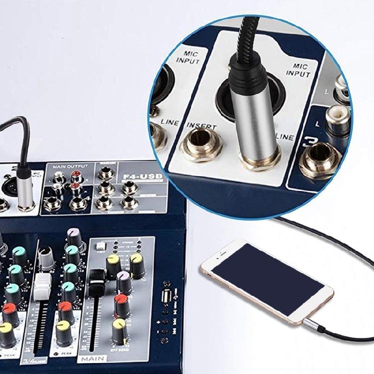 Professional 3.5mm Male to 6.35mm Male Stereos Sound Cable with Nylon Braideds for Amplifiers and Mixing Consoles