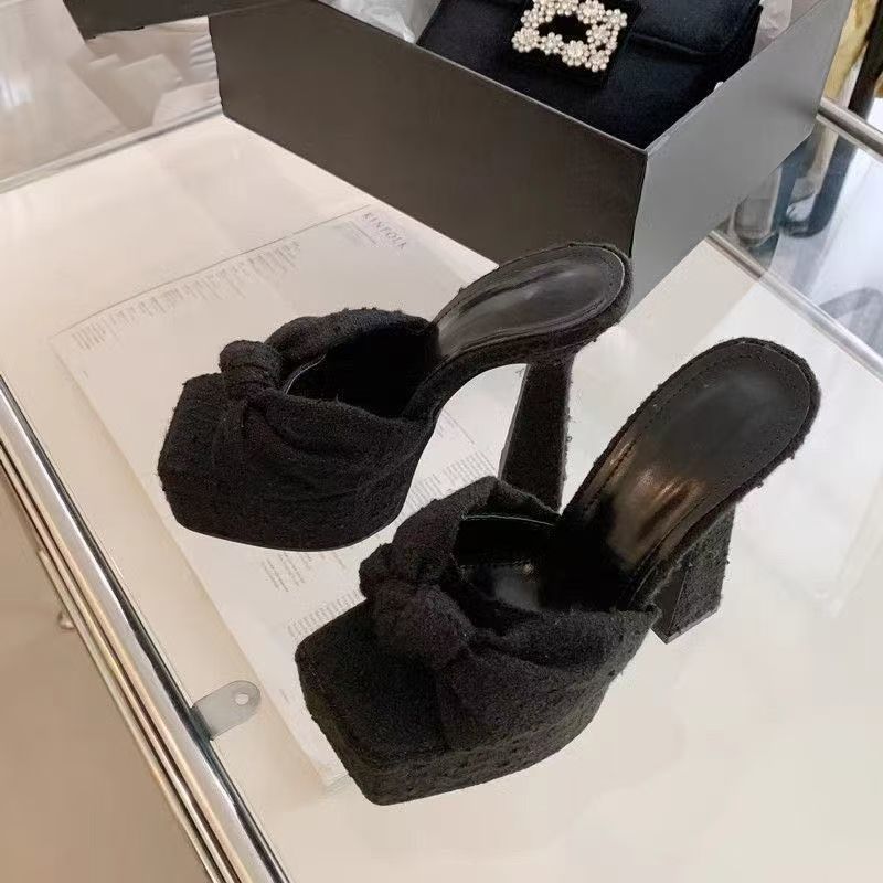 Gentle Pink Super High Heels Women's Thick Heels Cool Slippers Women's Summer Wear Waterproof Platform Platform Platform Sandals 2025 Summer New Model