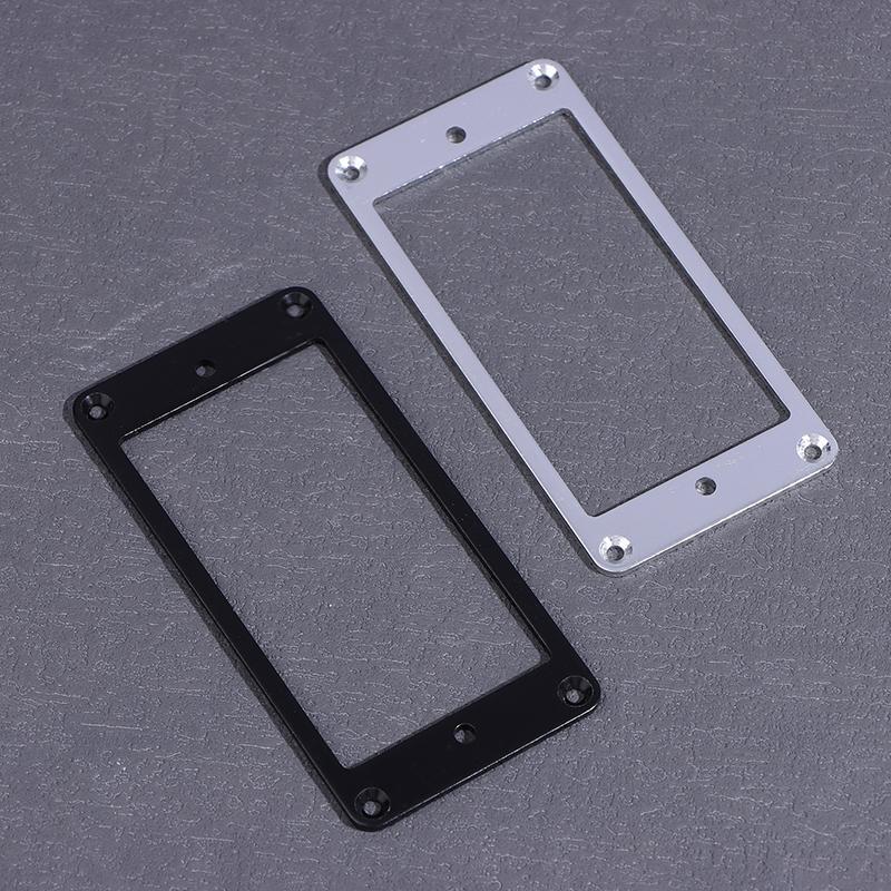 2Pcs Pickup Frames Aluminum Alloy Neck Bridge Humbucker Pickup Mounting Ring Neck Bridge Pickup Curved Frames Set For Guitar
