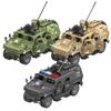 Army Soldier Police Gangster WW2 Military Armored Vehicle Car Weapons SWAT Machine Gun Building Blocks Figure Model Brick Toys