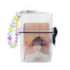 JOLUCE Transparent Card Case with Large Capacity and Instax Holder, 2-Piece Set, Featured Korean Idols, Includes Keychain, Waterproof Storage, and Car