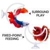 Betta Trainingsringe Auspowern reduziert Langeweile Runde Haustierfisch-Beschäftigung Saugnapf Fisch-Trainingsring für Aquarium-Dekoration