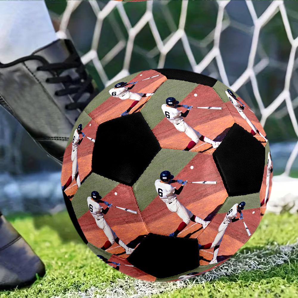 Baseball Player Customize Your picture Size 5 Soccer football Machine-Stitched Indoor/Outdoor Training and Matches Personalized Soccer Ball