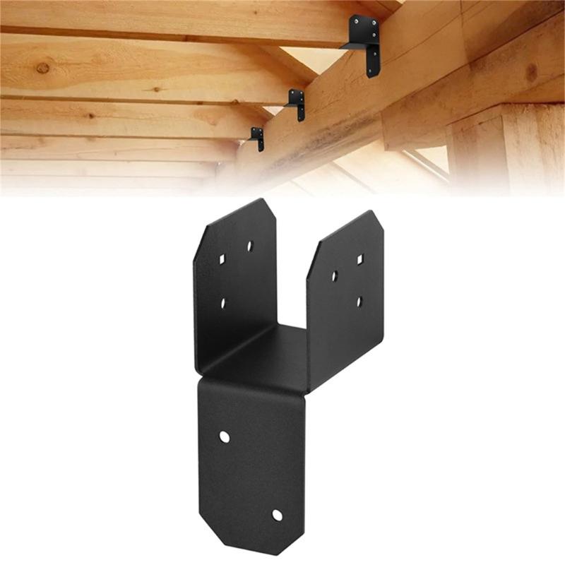 4 Stuks Houten Huis Hanger Verbindingspaal Lichtpaal Stalen Frame Ankers Connector Paaldoppen Bevestigingsbeugel voor Paal aan Balk Einde Duurzaam