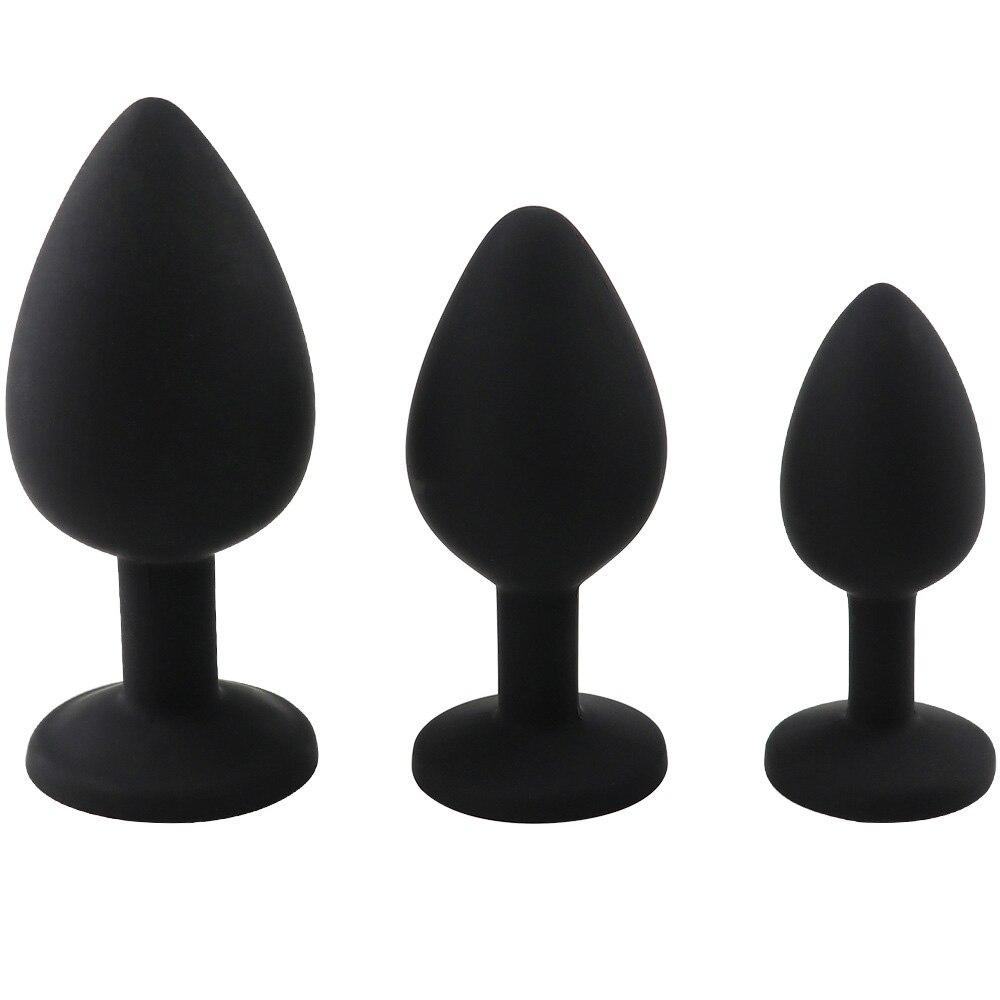Silicone Anal Plug Booty Beads Crystal Jewelry Sex Toys Adult Products