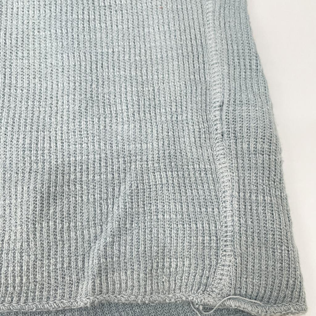 RRL Blue Cotton Thermal Long Sleeve T-shirt Tops M blueUsed