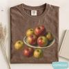Still Life Apples T-Shirt, Fruit Painting Graphic Tee, Nature Lover Gift