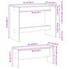 3 piece dining table and bench set concrete grey particleboard