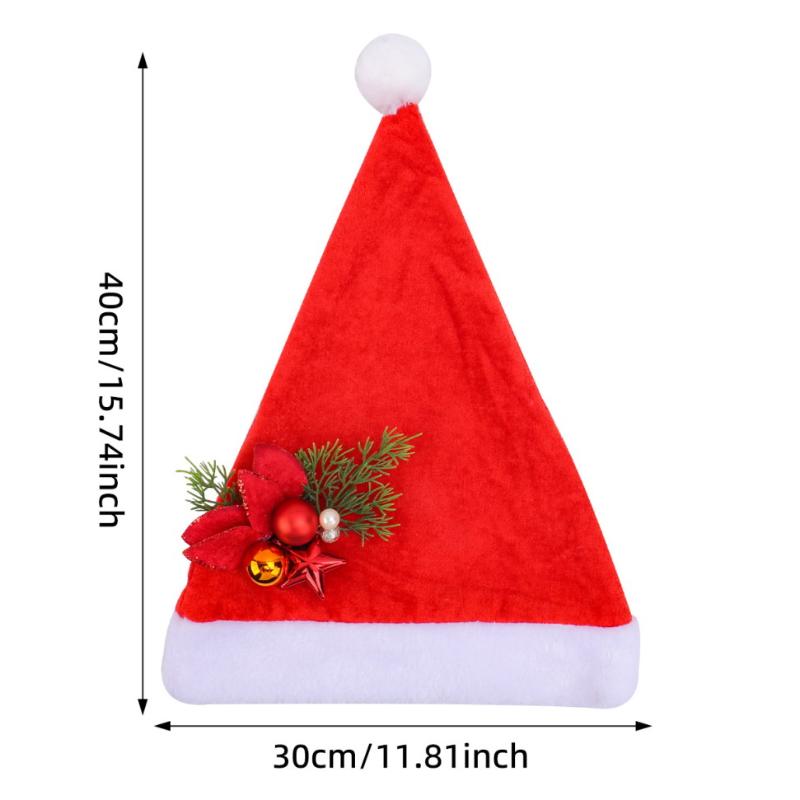 Red Santa Hat Christmas Ornaments Santa Claus Party Hat Warm And Comfortable Adult Christmas Hat Bulk