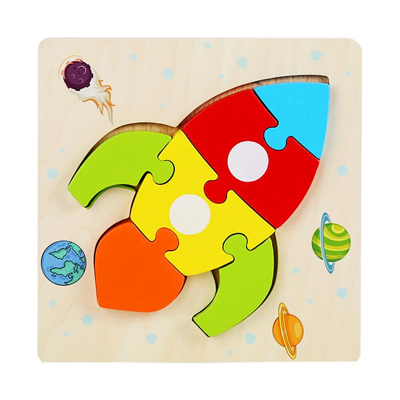 Children's 3D Wooden Animal Puzzle Board - Educational Toy for Early Learning