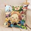 Anime 7 D-Deadly S-Sins Cushion Cover Silky Short Plush Invisible Zipper Dustproof Sofa Pillow Case For Home Decor