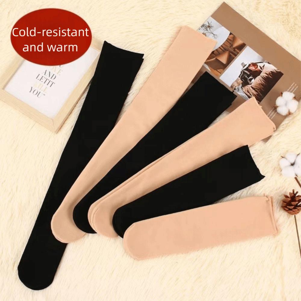 Thickened Home Floor Socks Velvet-lined Women's Hosiery Leg Warmers Mid Tube Socks Free Size