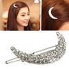 Shiny Rhinestone Moon Hair Clip Bang Clip Headdress Hairpin Clamps Headwear