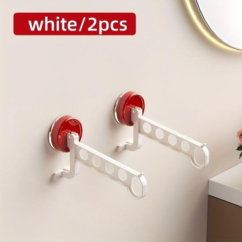 

2Pcs Suction Cup Style Clothes Hanger Storage Rack, Multifunctional Home Balcony Non Perforated Clothes Hanger Storage Rack