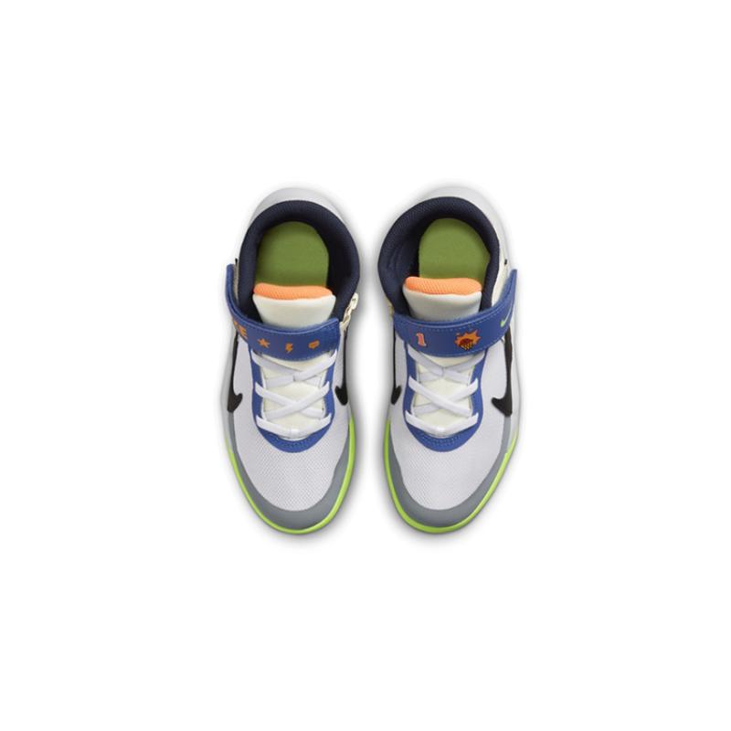 Nike Team Hustle D 10 FlyEase PS 'White Multi-Color' Sneakers FB1881-101