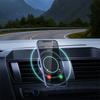 Crong PowerSpot Fast Wireless Charger - Aluminum Qi 15W USB-C Wireless Charger with Tempered Glass Coating (Shadow Black)