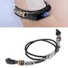Retro Sports Watch Band Metal Beads Leather Wrist Watch Strap Replacement for   5 4