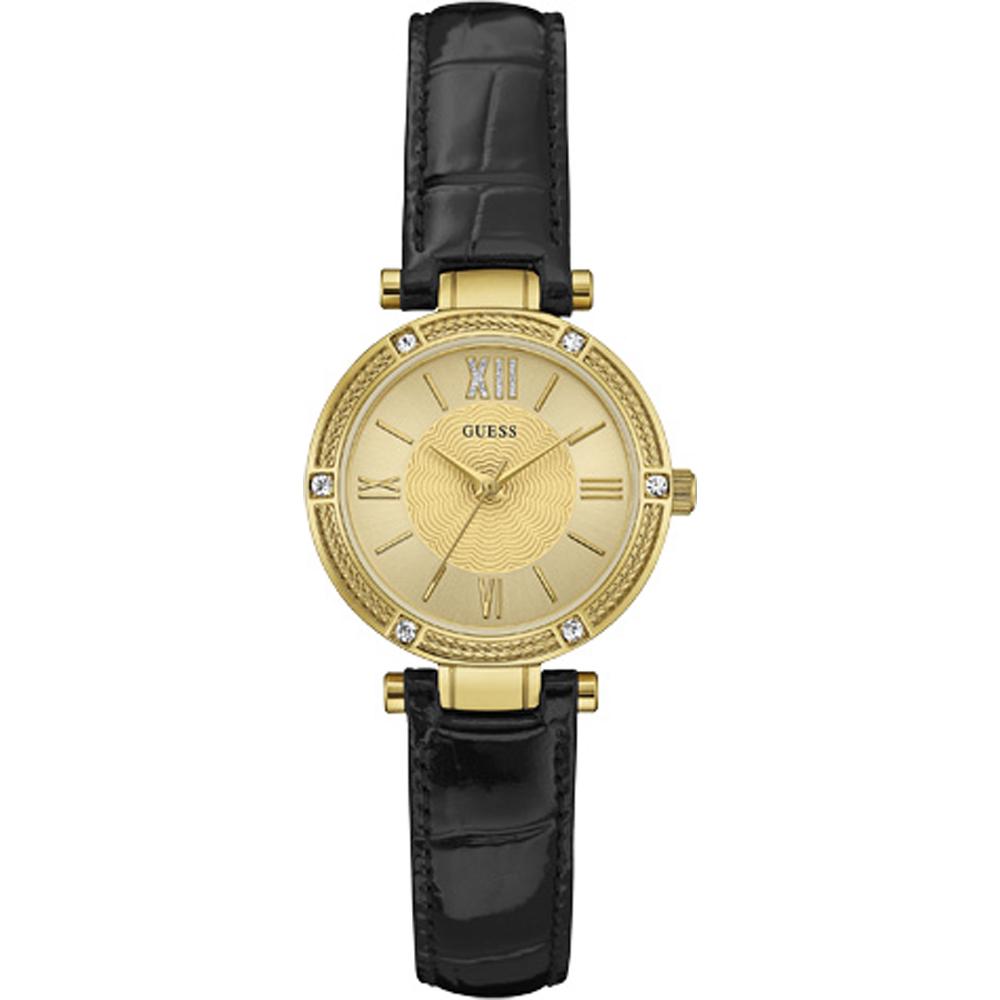 GUESS Park Ave South Gold Leather Ladies Quartz W0838L1 золотой