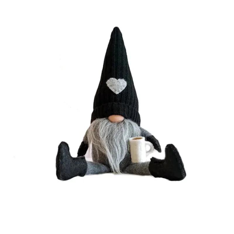 Faceless Doll Christmas Knitting Plush Dwarf Boy Girl Doll Gift Table Xmas New Year Long Legs Store Family Desktop Decoration